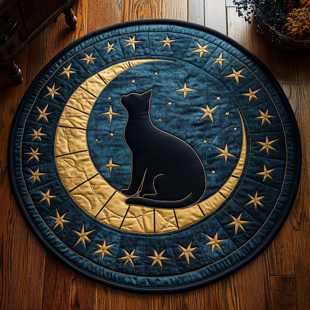 Moonlight Gaze Quilted Round Mat NCU0XD285