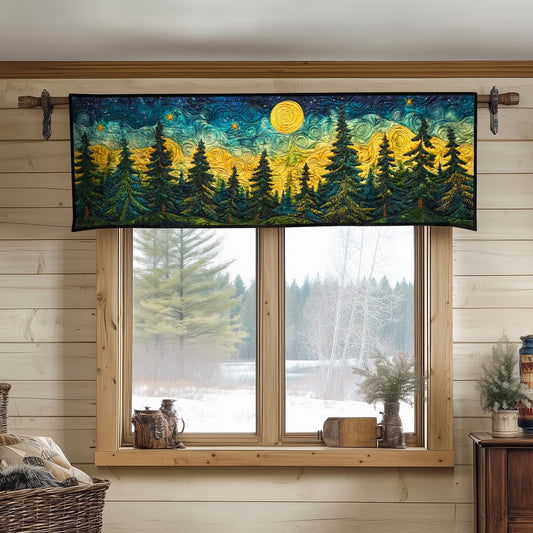 Moonlight Over Pines Quilted Valance NCU0NT7174