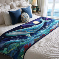 Moonlight Whale Quilted Bed Runner NCU0NT9948