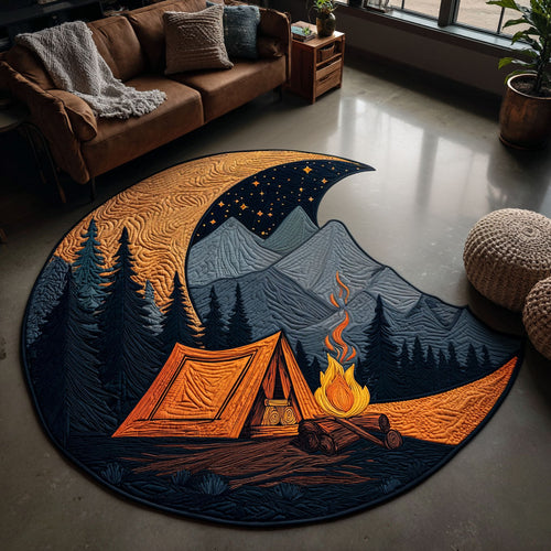 Moonlight Wilderness Camp Custom Shape Area Rug NCU0NT12605
