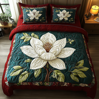 Moonlit Petals Quilted Bedding Set NCU0DV3627