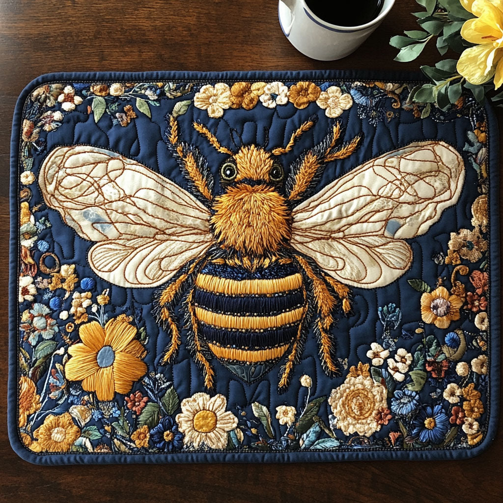 Moonlit Bee Quilted Placemat NCU0NT4369