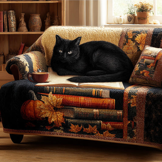 Moonlit Book Nook Quilted Sofa Cover NCU0TD1559