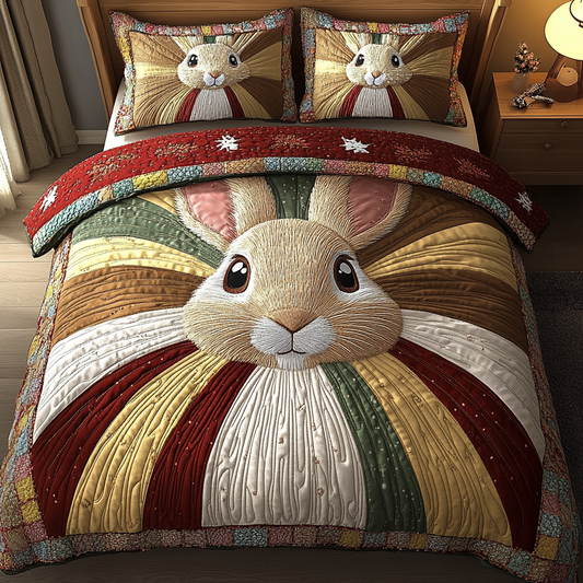 Moonlit Bunny 3-Piece Quilted Bedding Set NCU0DK5215