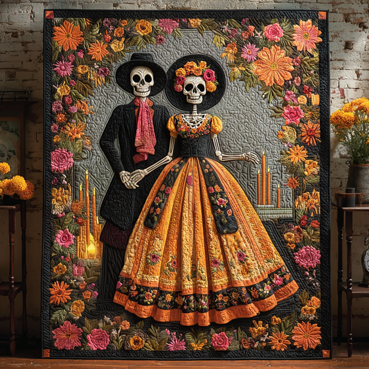 Moonlit Calaveras Quilted Blanket NCU0PT8535