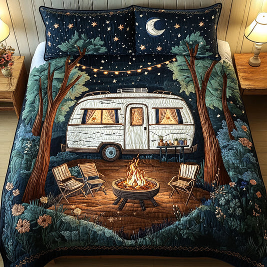 Moonlit Camper 3-Piece Quilted Bedding Set NCU0NT2940