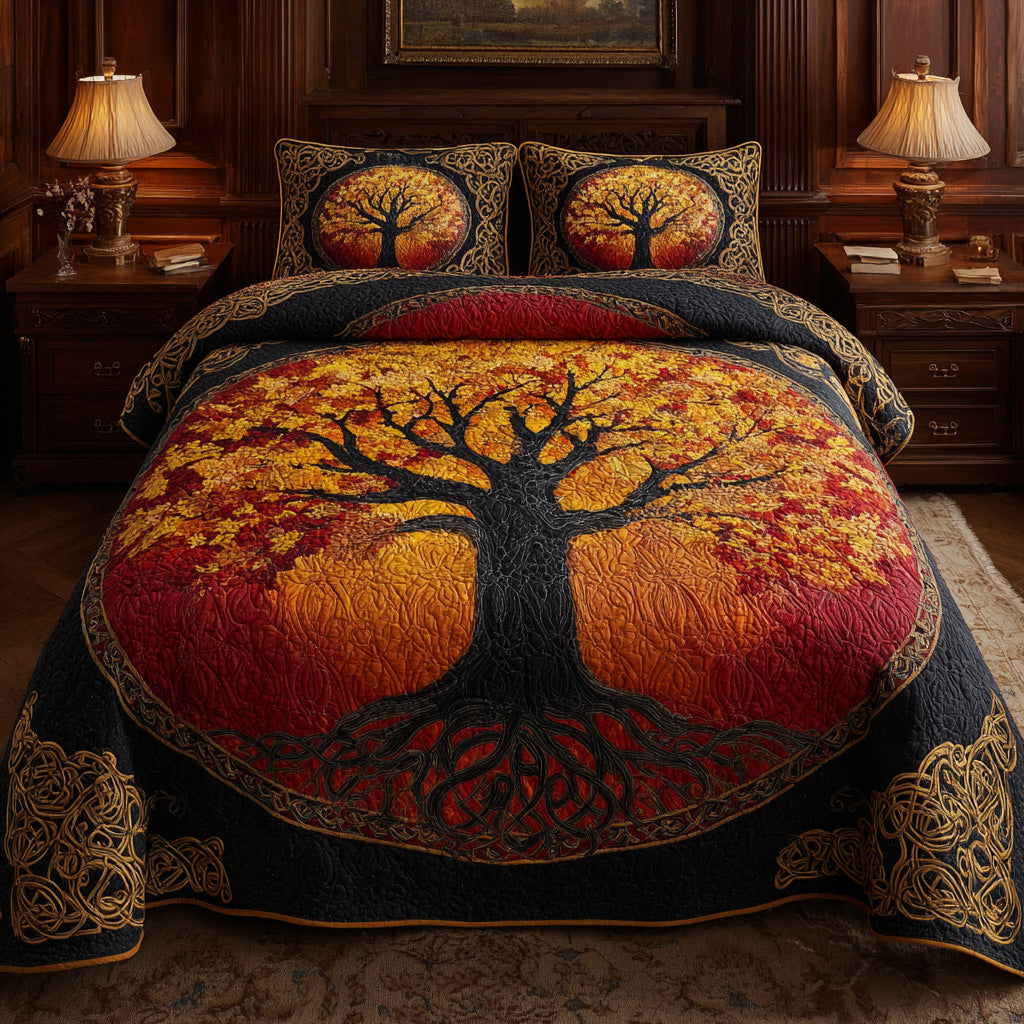 Moonlit Canopy 3-Piece Quilted Bedding Set NCU0VL3116