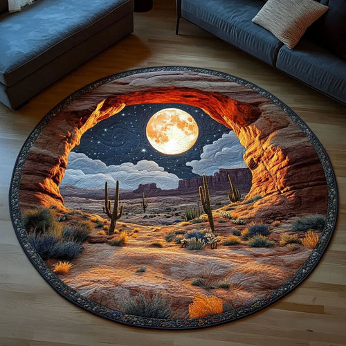 Moonlit Canyons Quilted Round Mat NCU0PT5498