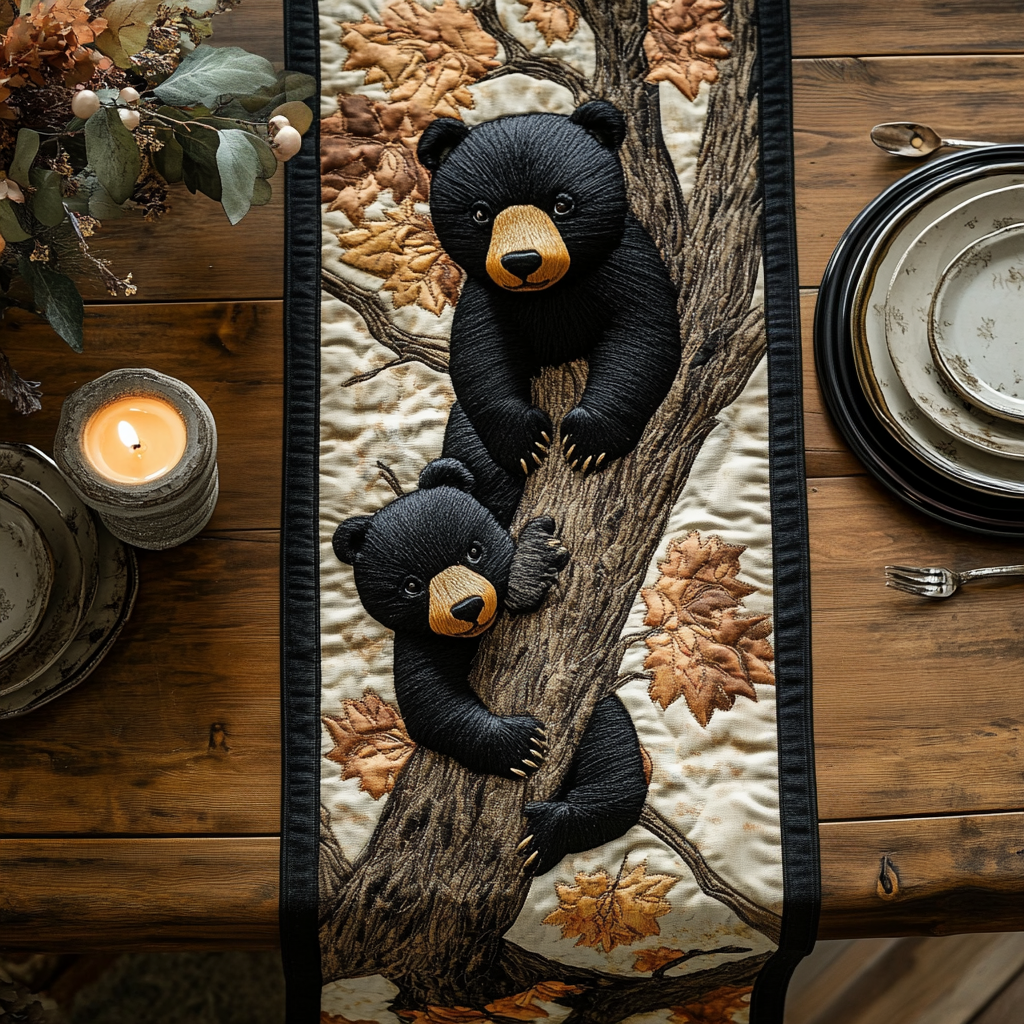 Moonlit Cub Quilted Table Runner NCU0DV4201
