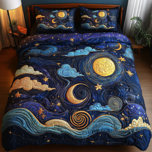 Moonlit Dreams 3-Piece Quilted Bedding Set NCU0VL1689