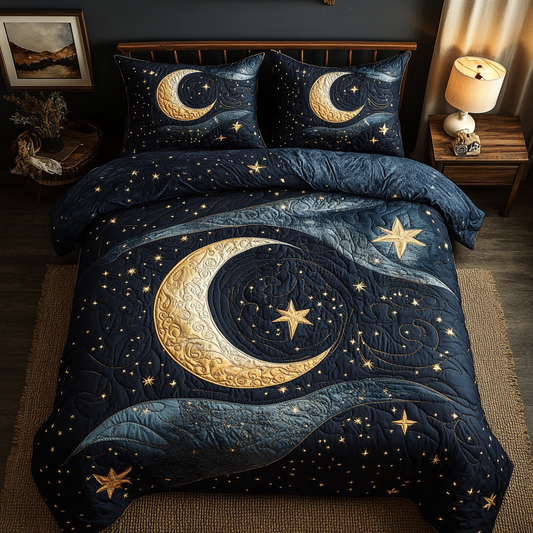 Moonlit Dreams 3-Piece Quilted Bedding Set NCU0VL982
