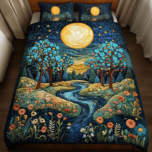 Moonlit Forest 3-Piece Quilted Bedding Set NCU0NT3685