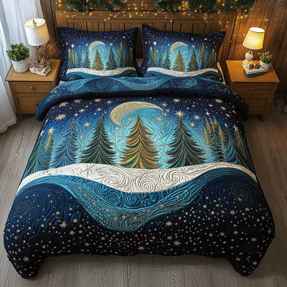 Moonlit Forest 3-Piece Quilted Bedding Set NCU0VL2936