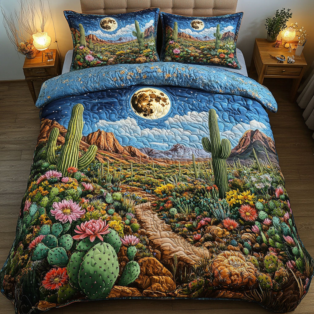 Moonlit Garden 3-Piece Quilted Bedding Set NCU0NT5322