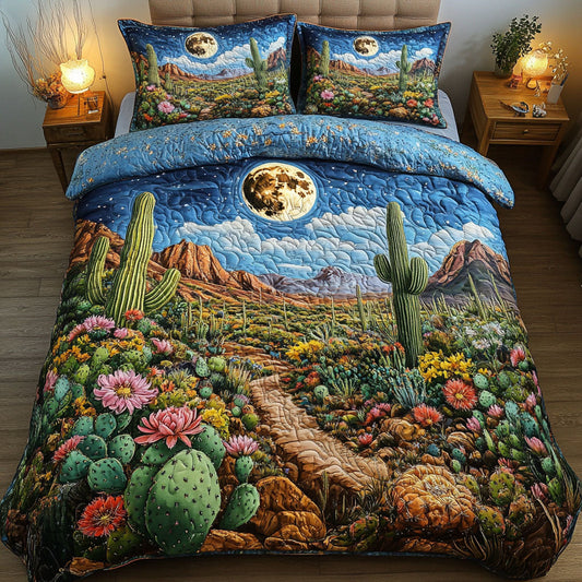 Moonlit Garden 3-Piece Quilted Bedding Set NCU0NT5322