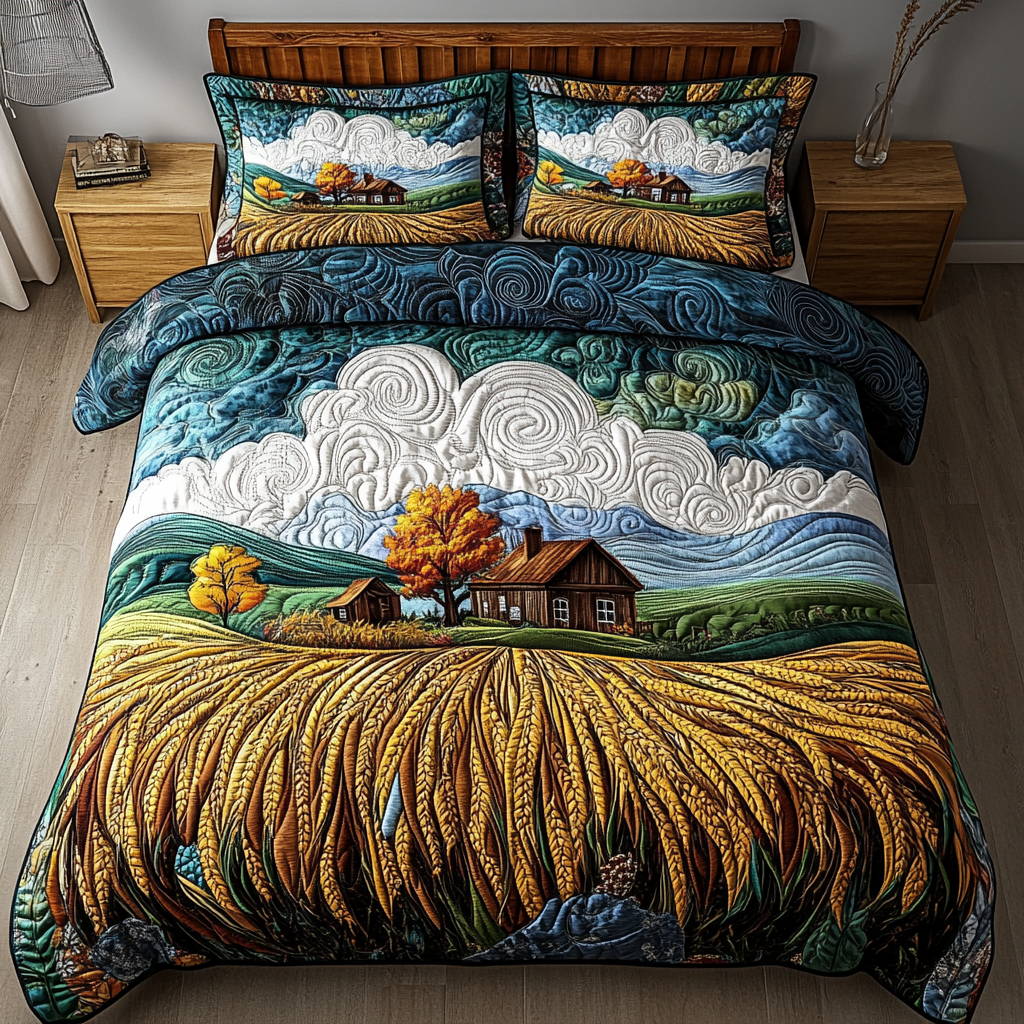 Moonlit Grove 3-Piece Quilted Bedding Set NCU0DK4825