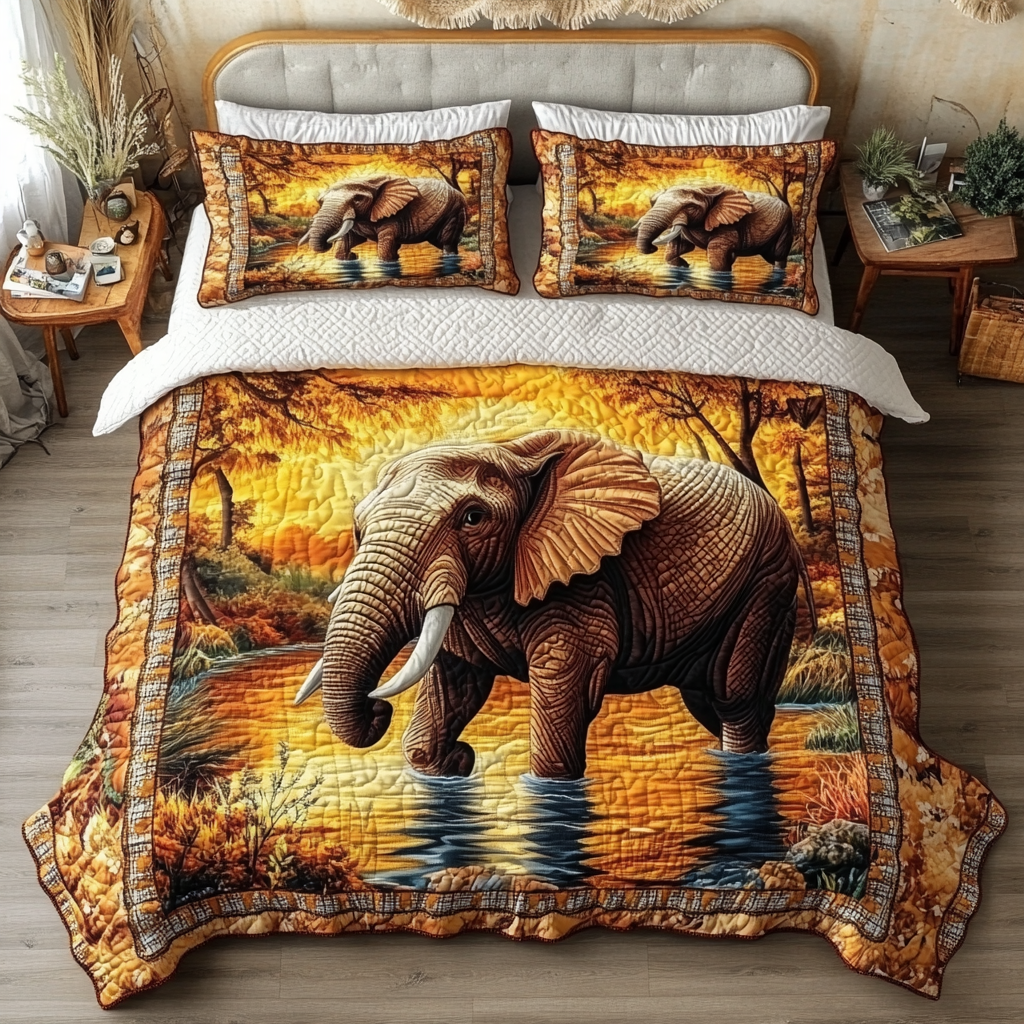 Moonlit Herd 3-Piece Quilted Bedding Set NCU0DK6265