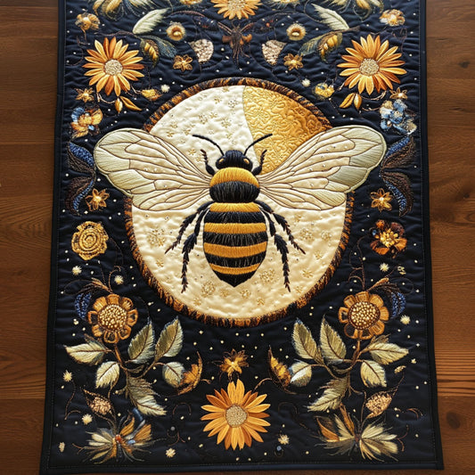 Moonlit Honeybee Quilted Table Runner NCU0NT4016
