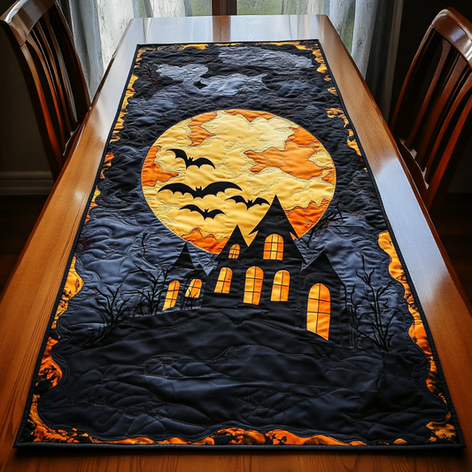 Moonlit House Quilted Table Runner NCU0DK9375