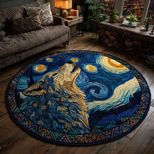 Moonlit Howl Quilted Round Mat NCU0TV066