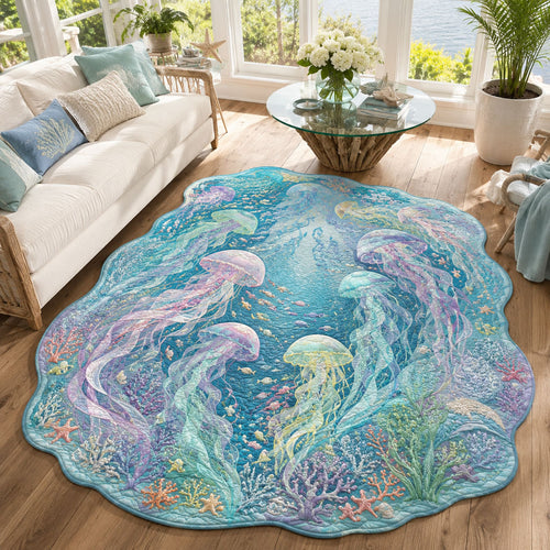 Moonlit Jelly Dance Custom Shape Area Rug NCU0PT11963