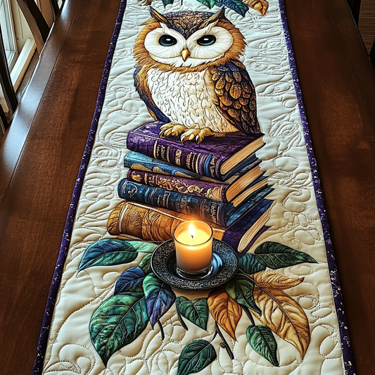 Moonlit Library Quilted Table Runner NCU0DK5073