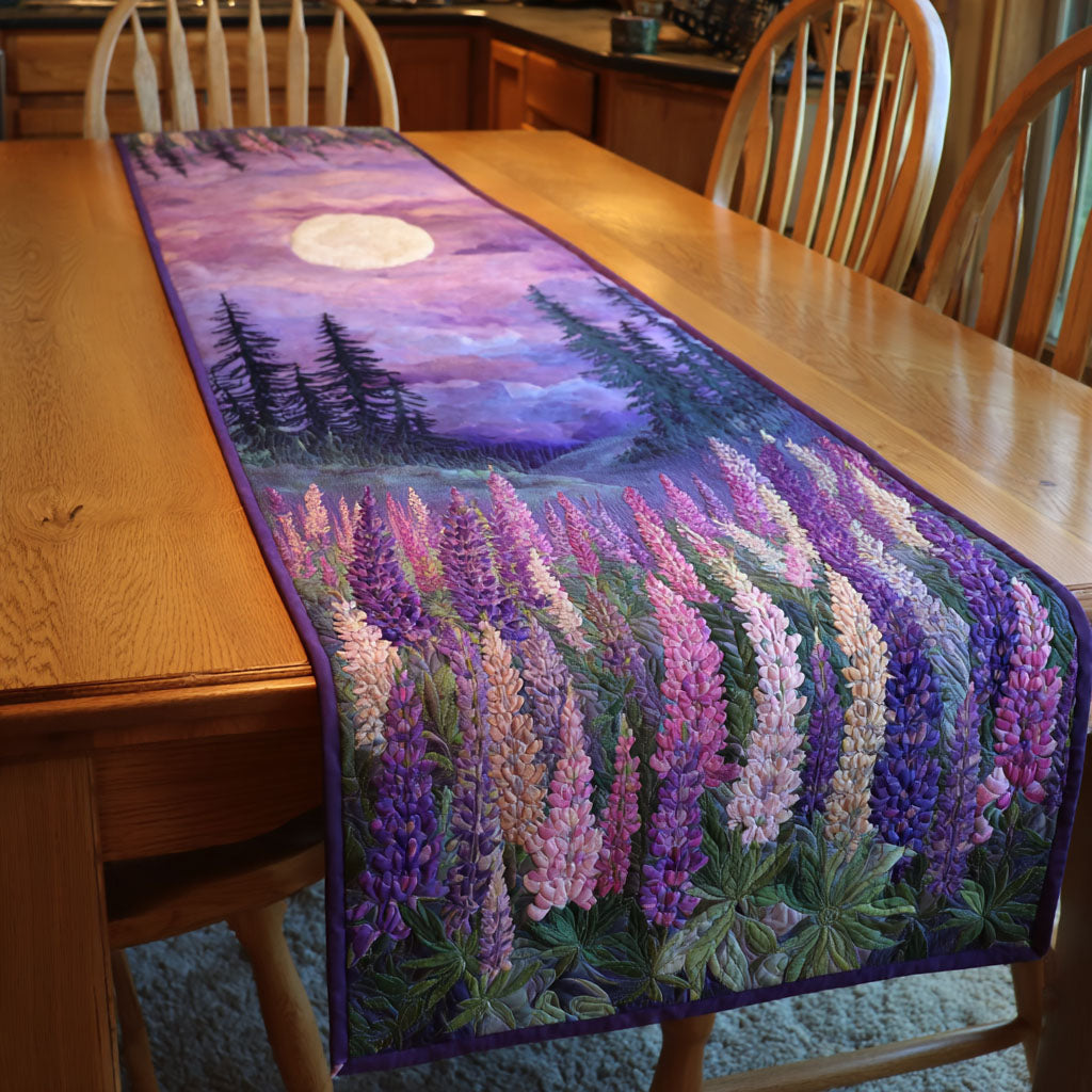 Moonlit Lupine Quilted Table Runner NCU0TV1530