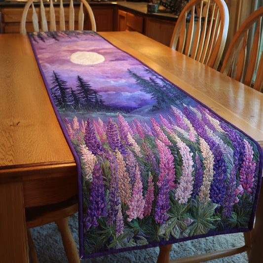 Moonlit Lupine Quilted Table Runner NCU0TV1530