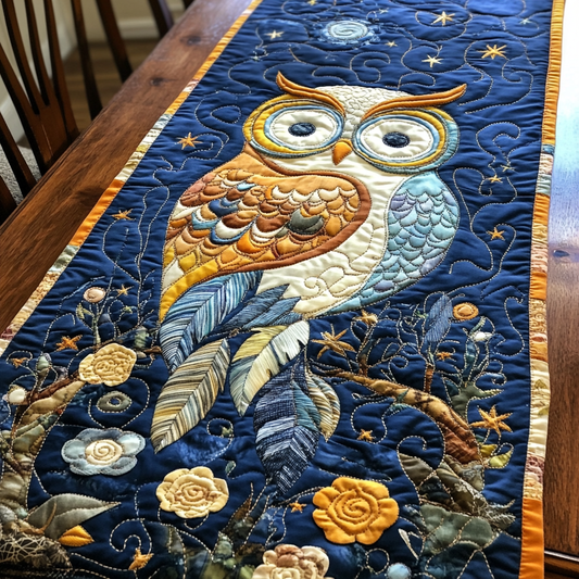 Moonlit Owl Quilted Table Runner NCU0DK9000