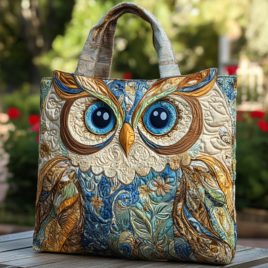 Moonlit Owl Quilted Tote Bag NCU0DK8958