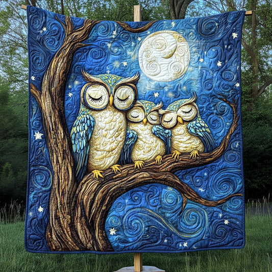 Moonlit Owls Quilted Blanket NCU0NT6459