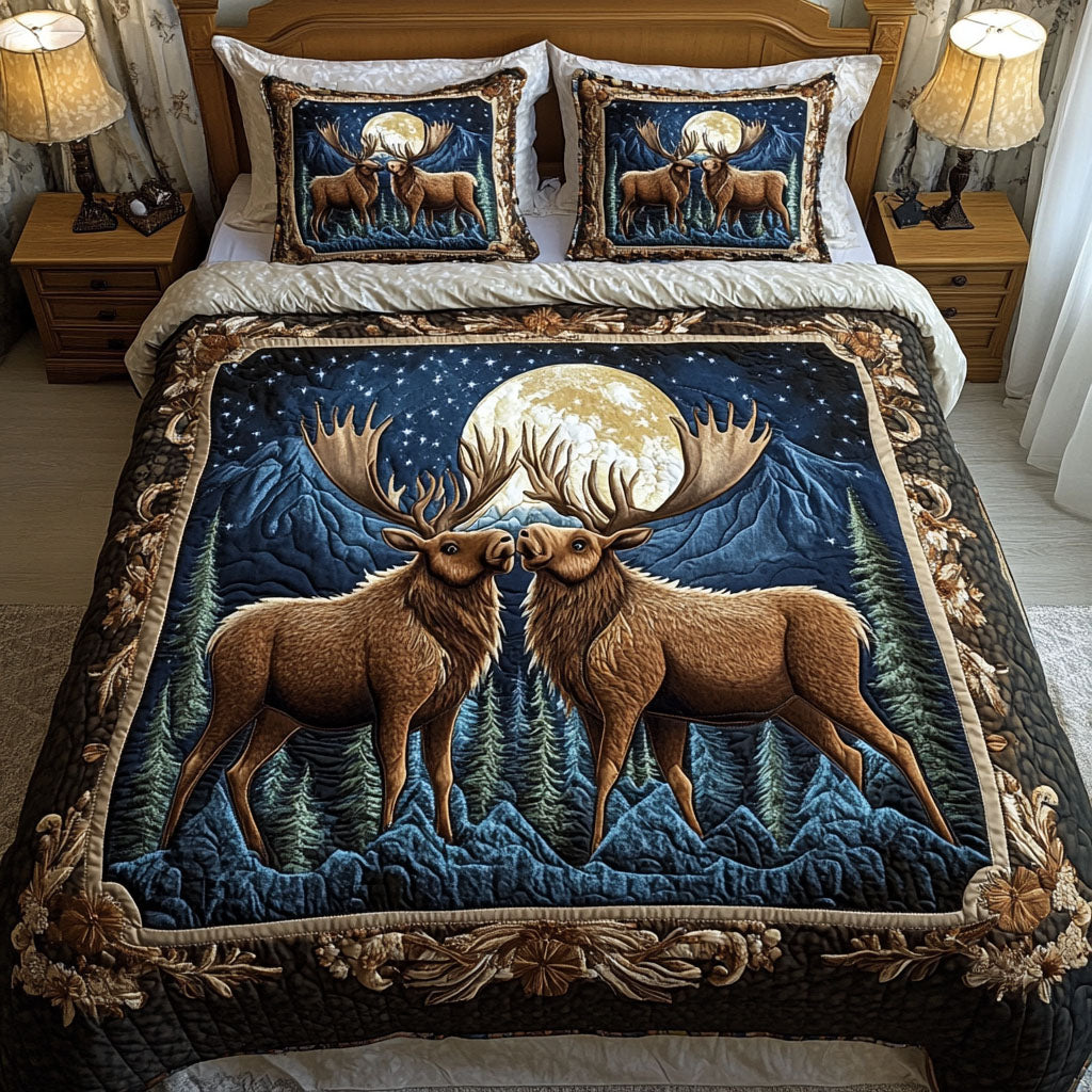 Moonlit Pair 3-Piece Quilted Bedding Set NCU0NT3157