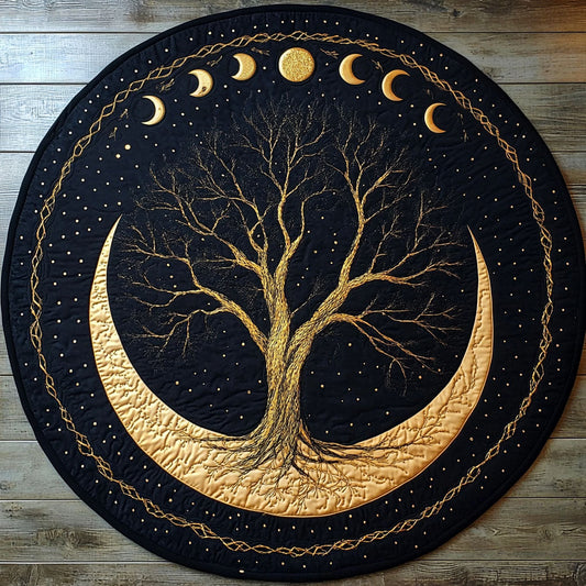 Moonlit Path Quilted Round Mat NCU0PT3367