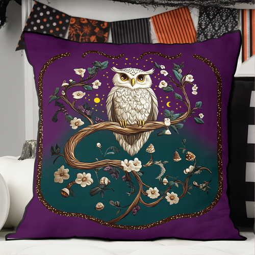 Moonlit Perch Quilted Pillow Case NCU0DK3162