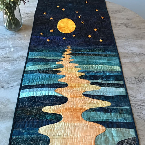 Moonlit Reflection Quilted Table Runner NCU0NT5130