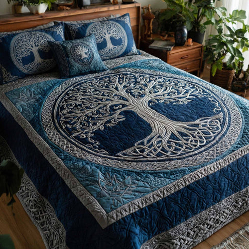 Moonlit Roots 3-Piece Quilted Bedding Set NCU0XD2389