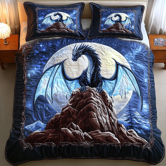 Moonlit Sentinel 3-Piece Quilted Bedding Set NCU0VL1291