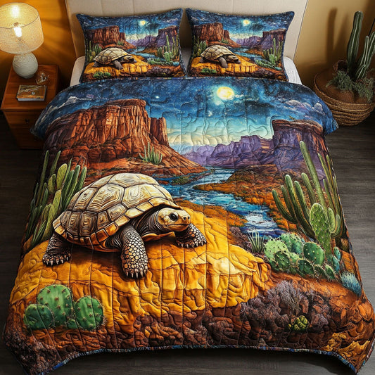 Moonlit Shell 3-Piece Quilted Bedding Set NCU0NT7037