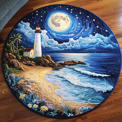 Moonlit Shore Quilted Round Mat NCU0NT5467