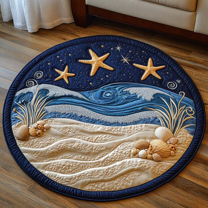 Moonlit Shoreline Quilted Round Mat NCU0NT7471