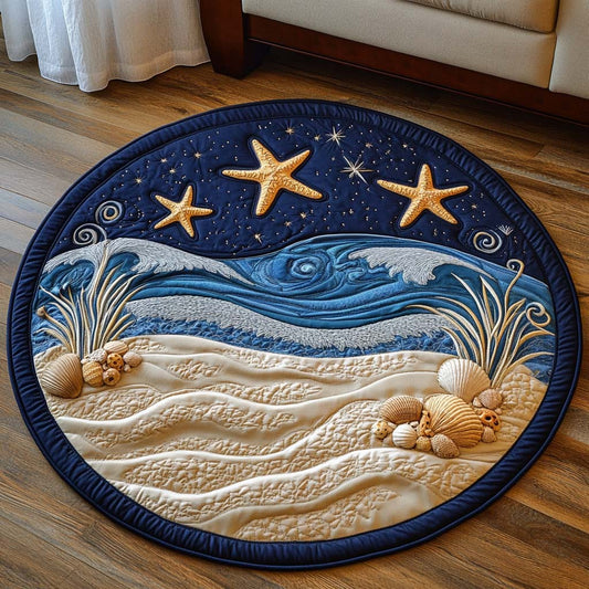 Moonlit Shoreline Quilted Round Mat NCU0NT7471