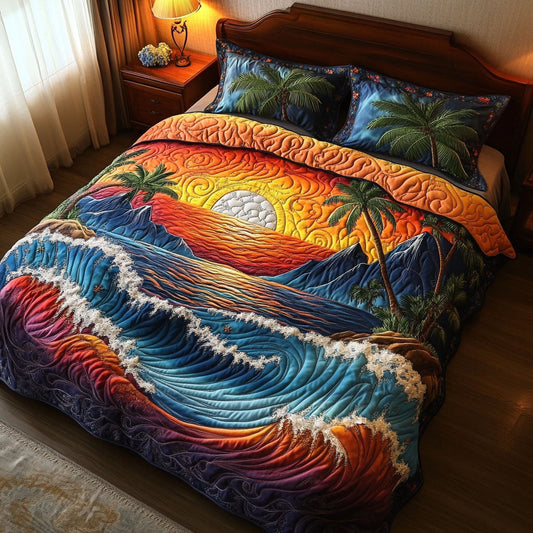 Moonlit Shores 3-Piece Quilted Bedding Set NCU0NT5558