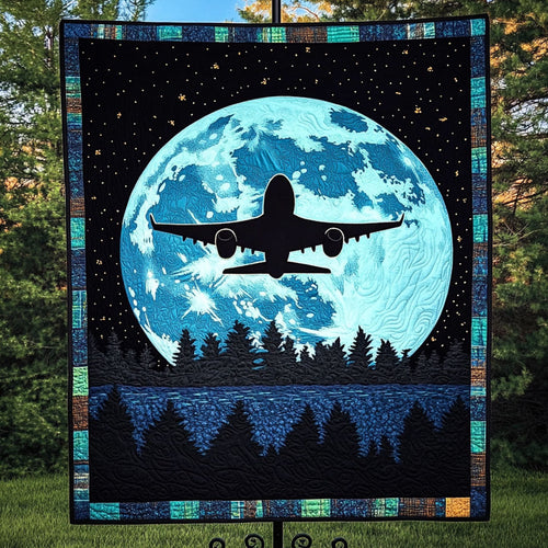 Moonlit Silhouette Quilted Blanket NCU0NT3666