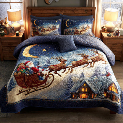 Moonlit Sleigh 3-Piece Quilted Bedding Set NCU0TV1248