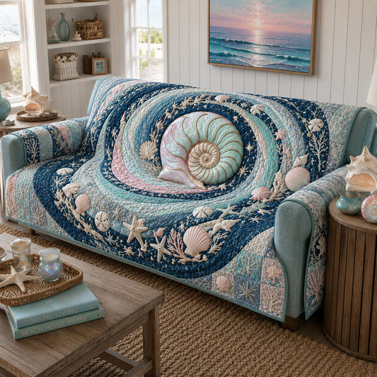Moonlit Tides Quilted Sofa Cover NCU0PT11790