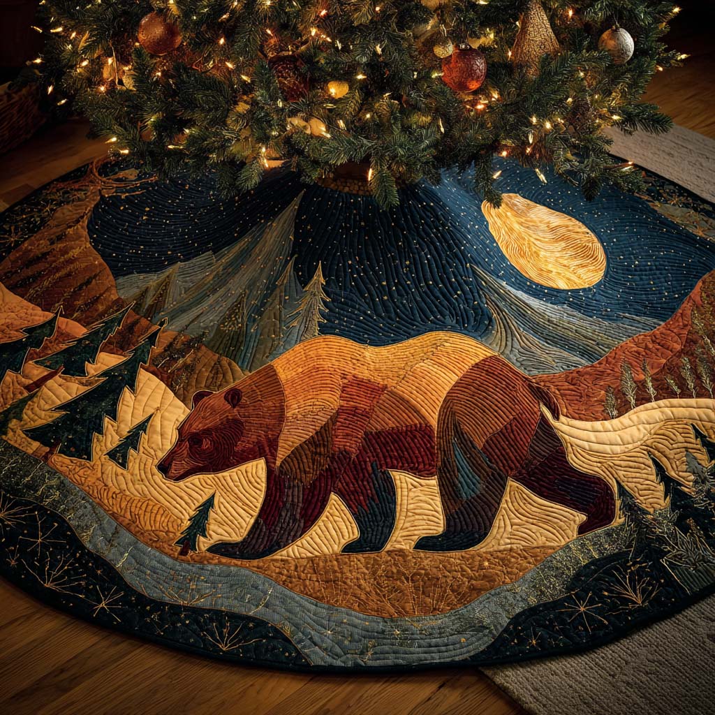 Moonlit Trail Quilted Tree Skirt NCU0XD1746