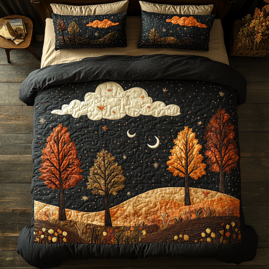 Moonlit Trees 3-Piece Quilted Bedding Set NCU0DK9395