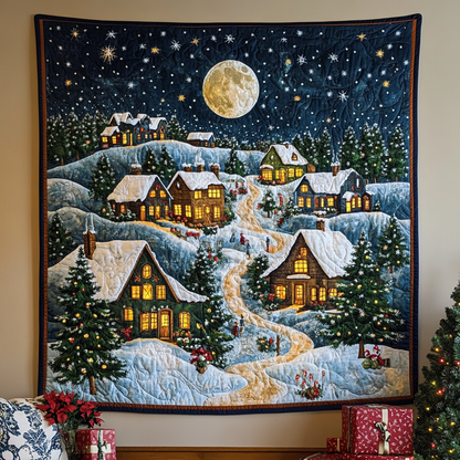 Moonlit Village Quilted Blanket NCU0VL824