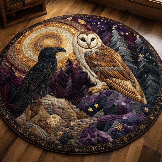 Moonlit Watchers Quilted Round Mat NCU0TV136