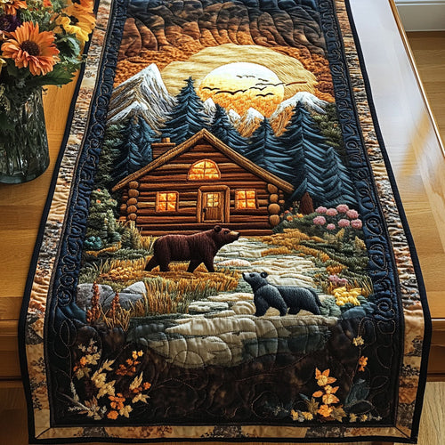 Moonlit Wilderness Quilted Table Runner NCU0NT4691